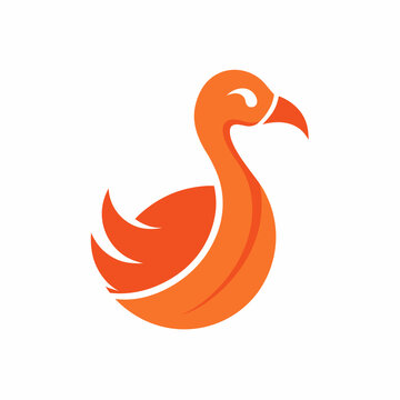 recommend clip art: Cute dodo bird logo design vector art illustration on a white background