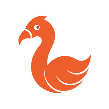recommend clip art: Cute dodo bird logo design vector art illustration on a white background