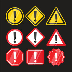 Danger and Warning Sign Vector Illustration
