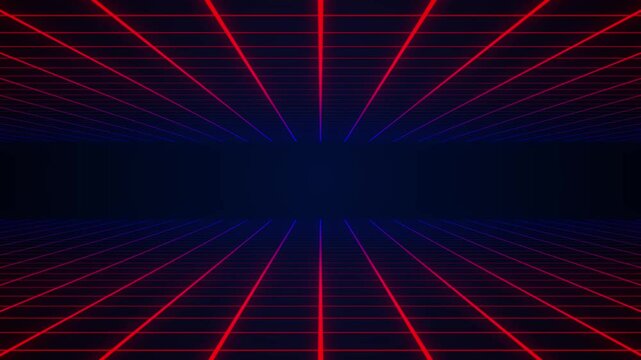 Grid motion background animation, Abstract background dark seamless looping