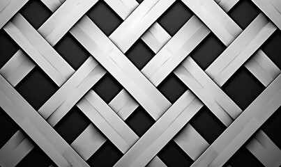 Abstract Interlacing Pattern of White Stripes