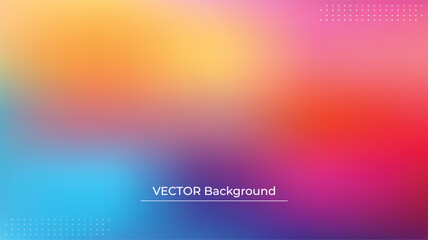 Smooth and blurry colorful gradient mesh background. Modern bright rainbow colors. Easy editable soft colored vector banner template. Premium quality