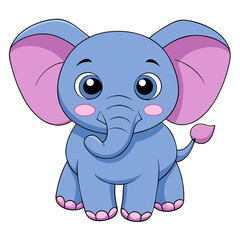 Elephant cartoon illustration