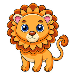 Lion cartoon illustration