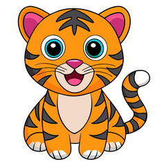 Tiger cartoon illustration
