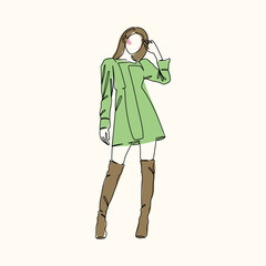 Fashion Line Art Illustration
