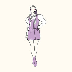 Fashion Line Art Illustration