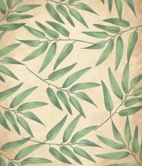 seamless background with leaves