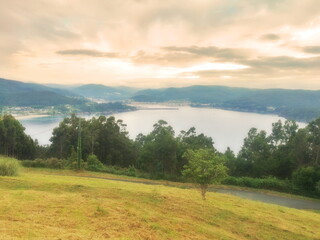 town of Viveiro from Montefaro, so called because in ancient times a large bonfire was located on that mountain that served as a lighthouse for ships, diffuser filter,