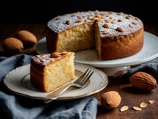 Almond Cake: A moist and flavorful cake made with ground almonds.
