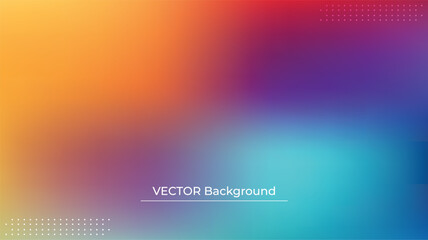 Smooth and blurry colorful gradient mesh background. Modern bright rainbow colors. Easy editable soft colored vector banner template. Premium quality