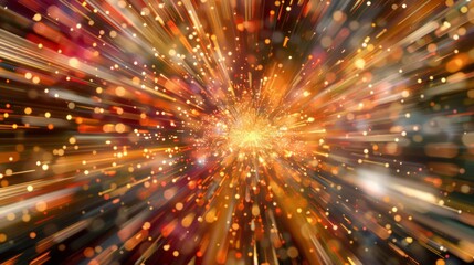 Obraz premium Abstract Gold and Red Lights Background.