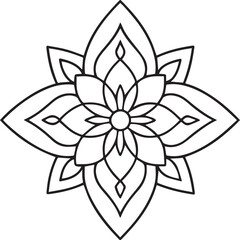 Minimalist Floral Vector Art: Elegant Adult Coloring Book Designs