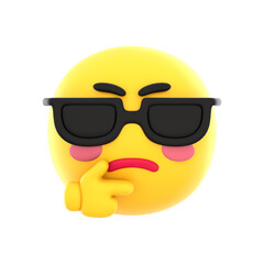 Cool emoji with sunglass