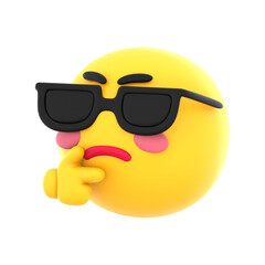 Cool emoji with sunglass