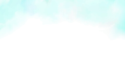 水彩のさわやかな水色のテクスチャーの背景バナー　16:9　ベクターイラスト　コピースペース　テンプレート