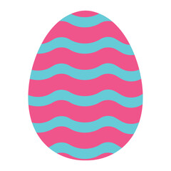 Illustration of Easter Egg with Abstract Design Pattern. Flat Vector Clipart.