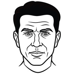 Detailed Face Portraits line art vector design