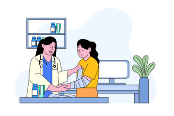 blue cream hospital 3d illustration