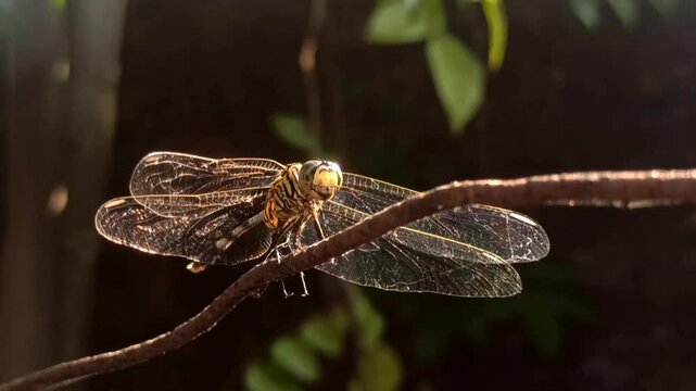 beautiful deagonfly in the garden