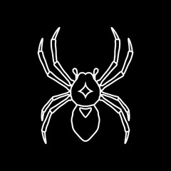 cool spider line minimal logo design vector