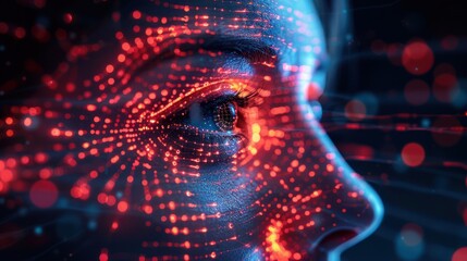 Abstract Portrait with Digital Elements