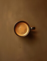 Steaming brown coffee in a white mug sits alone on a table, ready to jumpstart your morning