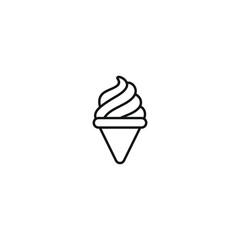 Ice cream icon vector. EPS 10 editable vector