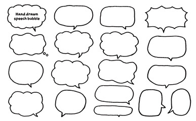 Fototapeta premium 手描き風吹き出しイラスト素材集