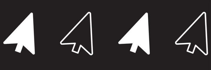 Computer mouse icons set. PC cursor vector icons. Computer mouse vector icon collection