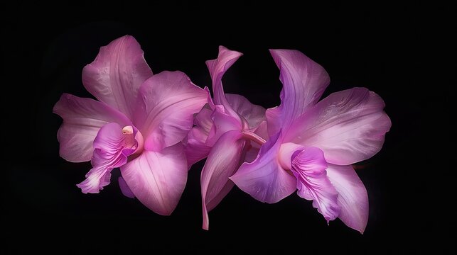 Cambodia Dendrobium bigibbum commonly known as the Cooktown orchid or mauve butterfly orchid is an epiphytic or lithophytic orchid in the family Orchidaceae : Generative AI