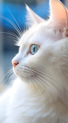 Generative AI, Innocent White Cat Gaze