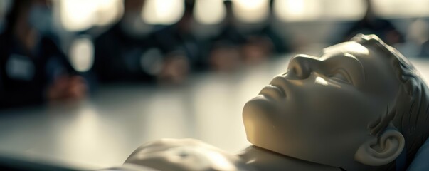 First Aid Training session featuring CPR dummy