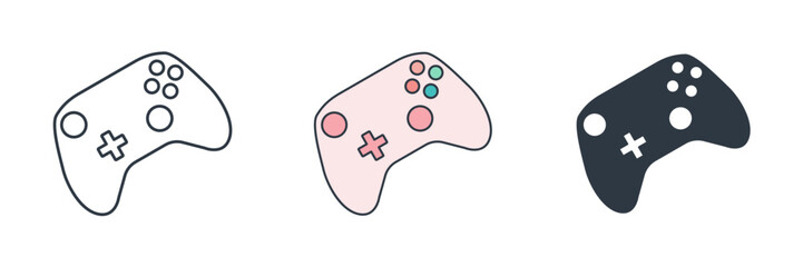 Game Controller, Gamepad icon theme symbol vector illustration isolated on white background © keenan