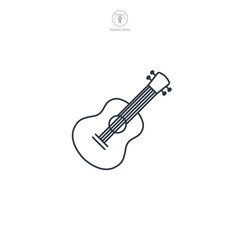 Fototapeta premium Guitar icon theme symbol vector illustration isolated on white background