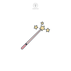 Magic Wand icon theme symbol vector illustration isolated on white background