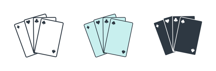 Playing Cards icon theme symbol vector illustration isolated on white background
