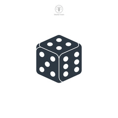 Dice cube icon theme symbol vector illustration isolated on white background