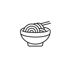 Noodle icon vector. EPS 10 editable vector