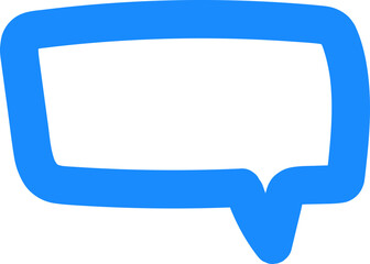 Blue Abstract Doodle Label