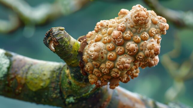 Tree Burr Knot Burl or Crown Gall close up plant disease that cause abnormal growths of galls