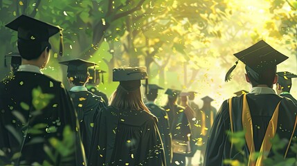 Graduation Ceremony Congratulated the graduates in University