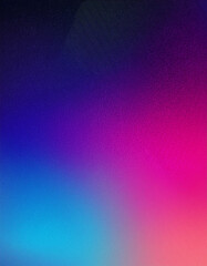 Fototapeta premium Grainy Gradient Banner: Vibrant Purple, Blue, Pink, Black Texture