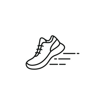 running shoe black outline on white clip art preview