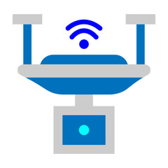 Obraz premium Camera drone Vector Flat Icon Design