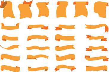 ribbon banner collection set