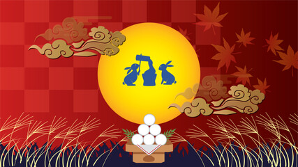 秋のお月見素材
