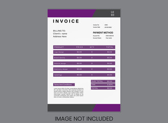 Modern invoice template for your business