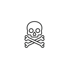 Skull icon vector. EPS 10 editable vector