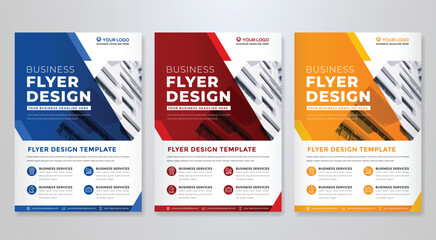 business flyer template design and minimalist style abstract background annual report brochure cover